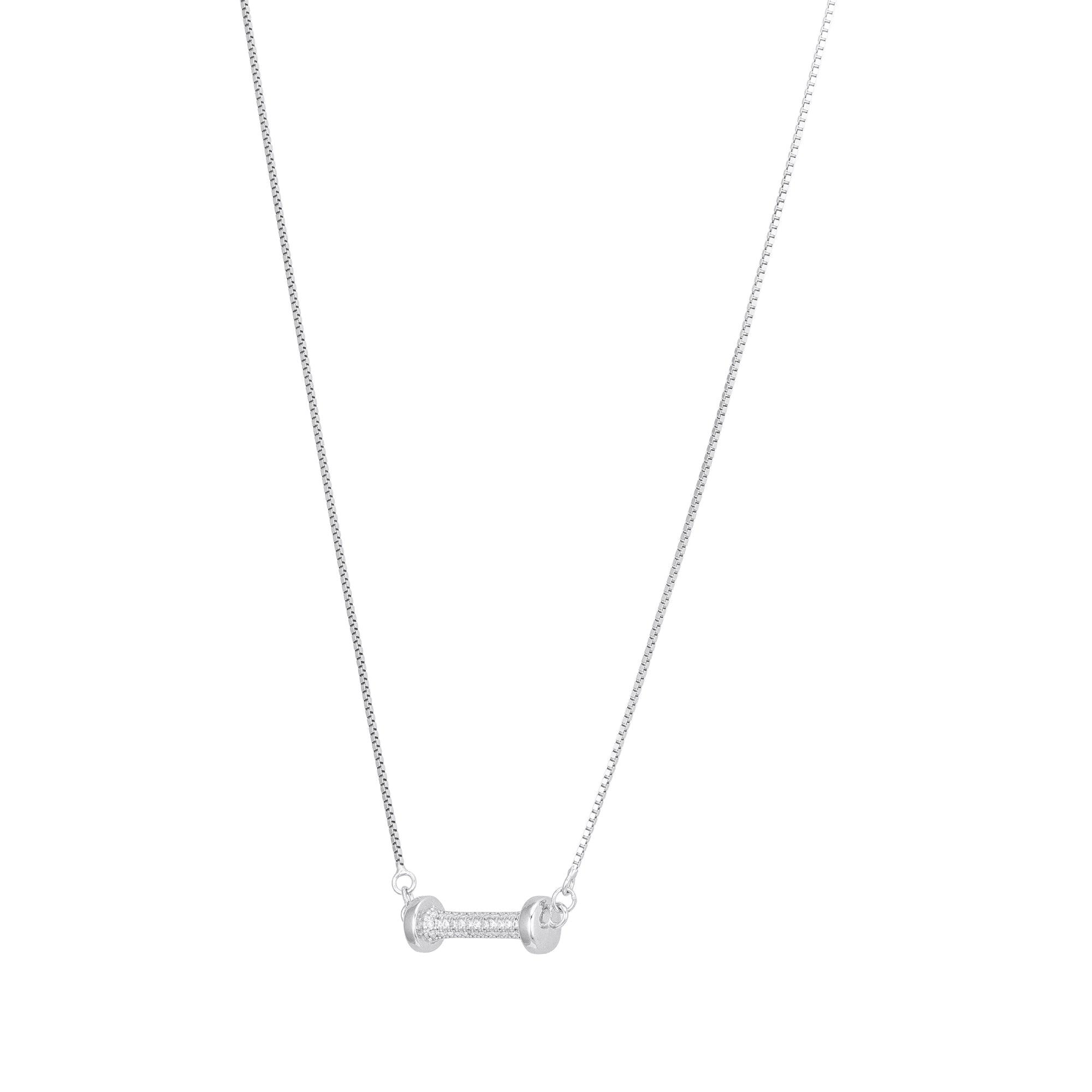 Delicate Bar 925 Sterling Silver Chain Pendant for women