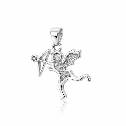 Delicate Sagittarius Glow 925 Sterling Silver Pendant for Women