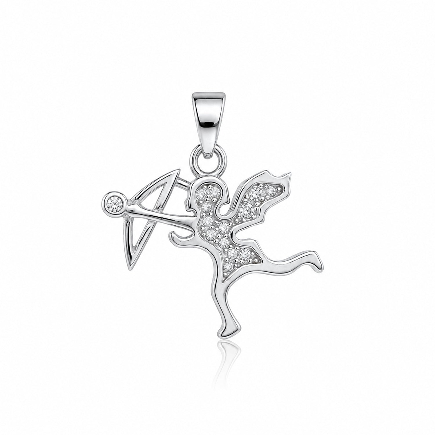 Delicate Sagittarius Glow 925 Sterling Silver Pendant for Women