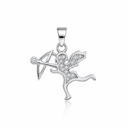 Delicate Sagittarius Glow 925 Sterling Silver Pendant for Women