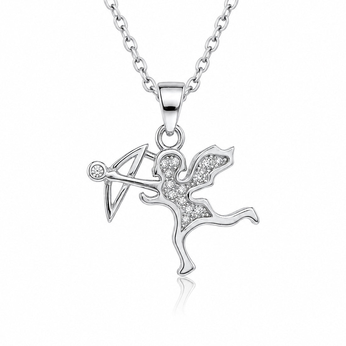 Delicate Sagittarius Glow 925 Sterling Silver Pendant for Women