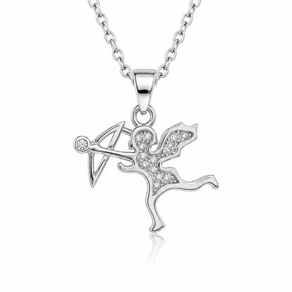 Delicate Sagittarius Glow 925 Sterling Silver Pendant for Women