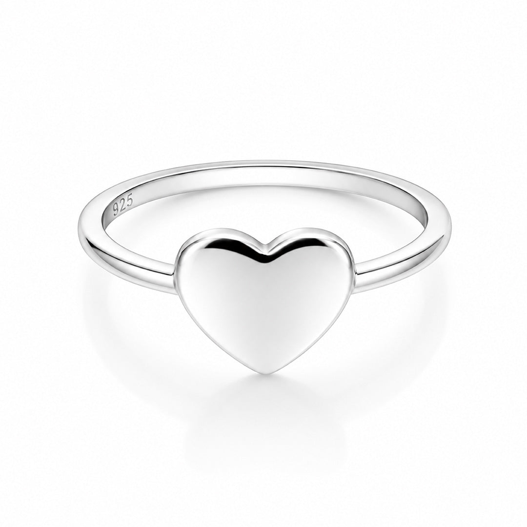 Delicate Heart Glow 925 Sterling Silver Ring