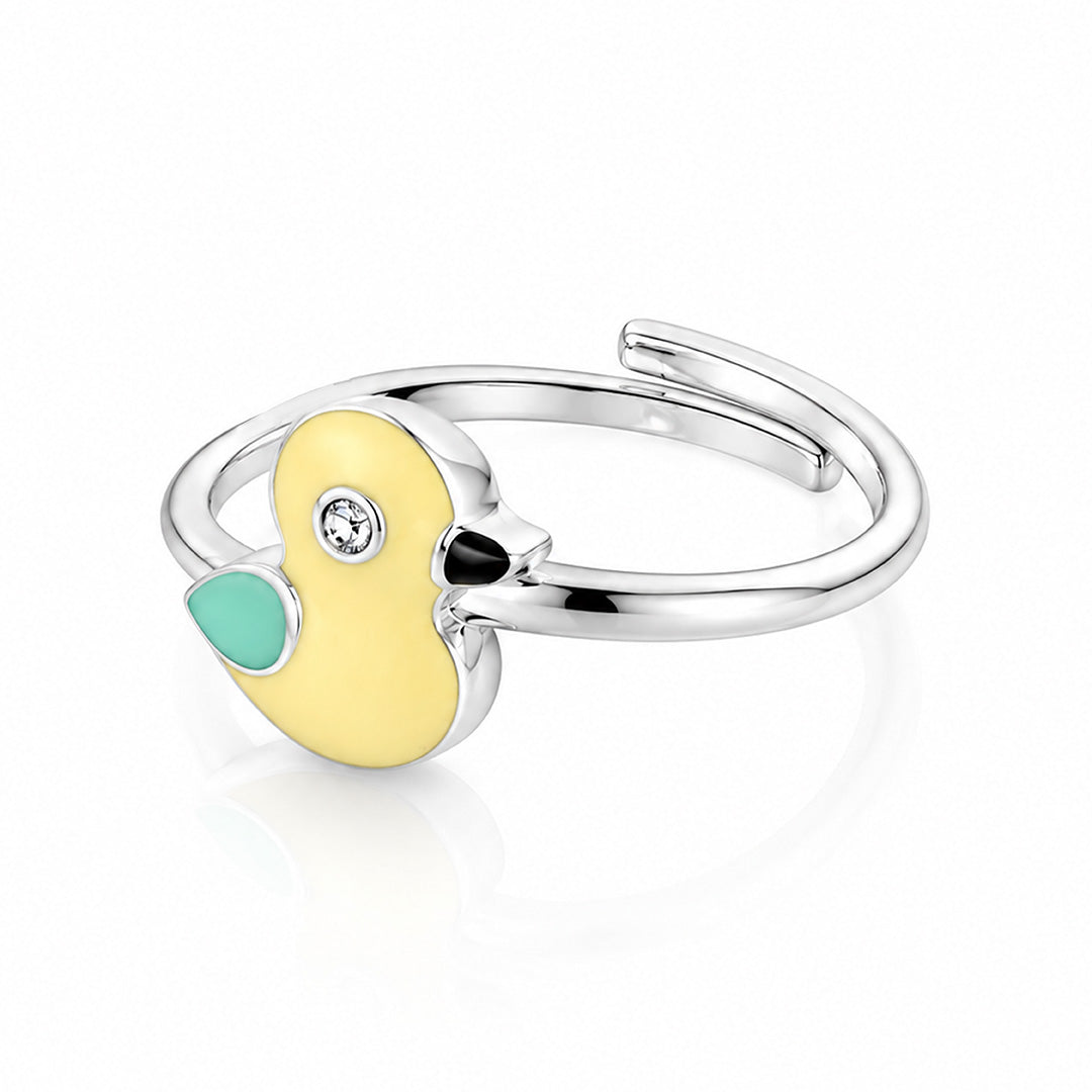 Delightful Duck Motif 925 Sterling Silver Statement Ring