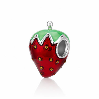 Delightful Strawberry Treasure 925 Sterling Silver Charms