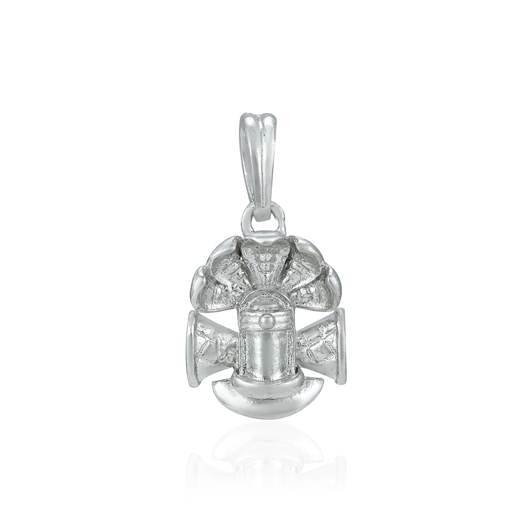 Devotinal Shiva Linga 925 Sterling Silver Pendant 