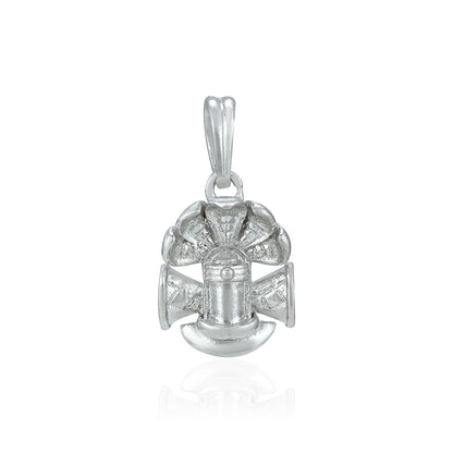 Devotinal Shiva Linga 925 Sterling Silver Pendant 