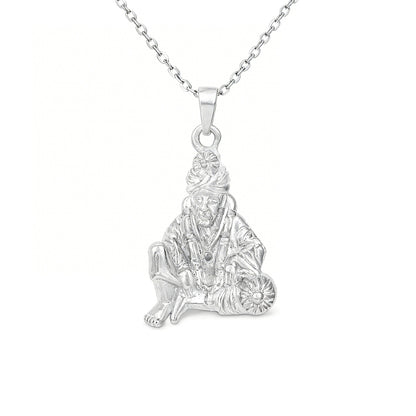 Devotional Sai Baba 925 Sterling Silver Pendant