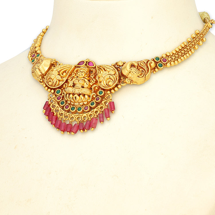 Divine Deity Bead Drop Temple 925 Sterling Silver Necklace for Women