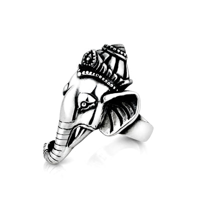 Divine Ganesha Majesty 925 Sterling Silver Ring
