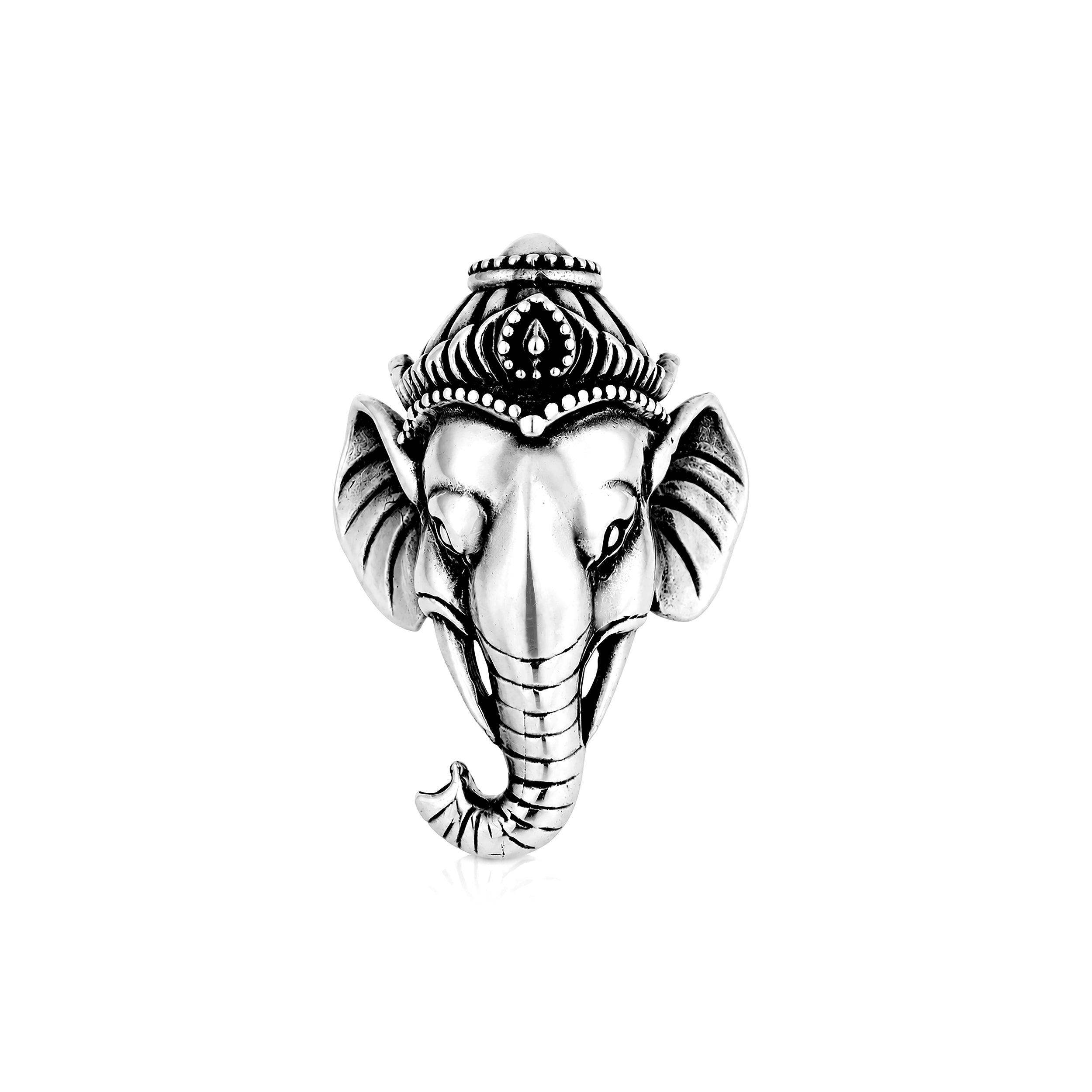 Divine Ganesha Majesty 925 Sterling Silver Ring