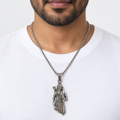 Divine Kodanda Rama Lord Shri Ram Sterling Silver Pendant