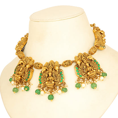 Divine Lakshmi 925 Sterling Silver Necklace for women