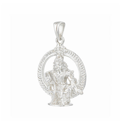 Divine Lord Ayyappa 925 Sterling Silver Pendant