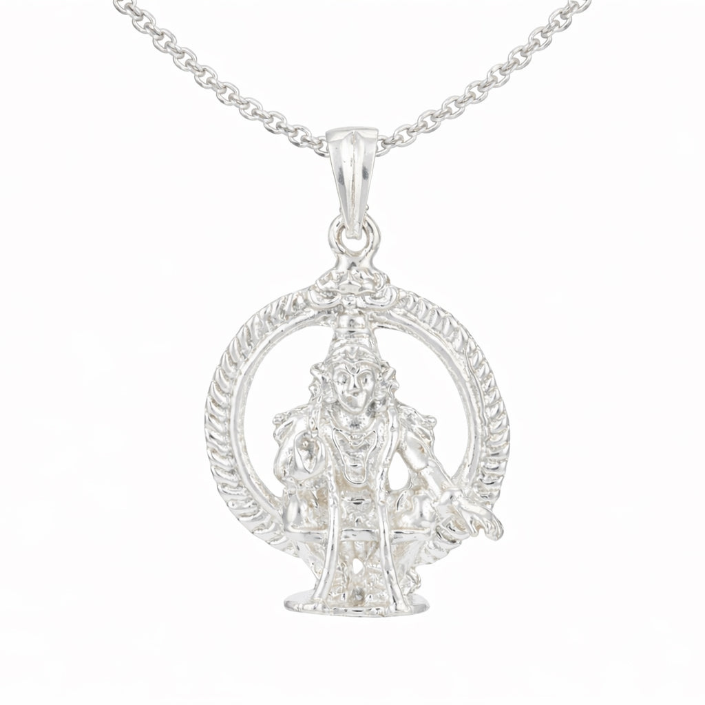 Divine Lord Ayyappa 925 Sterling Silver Pendant