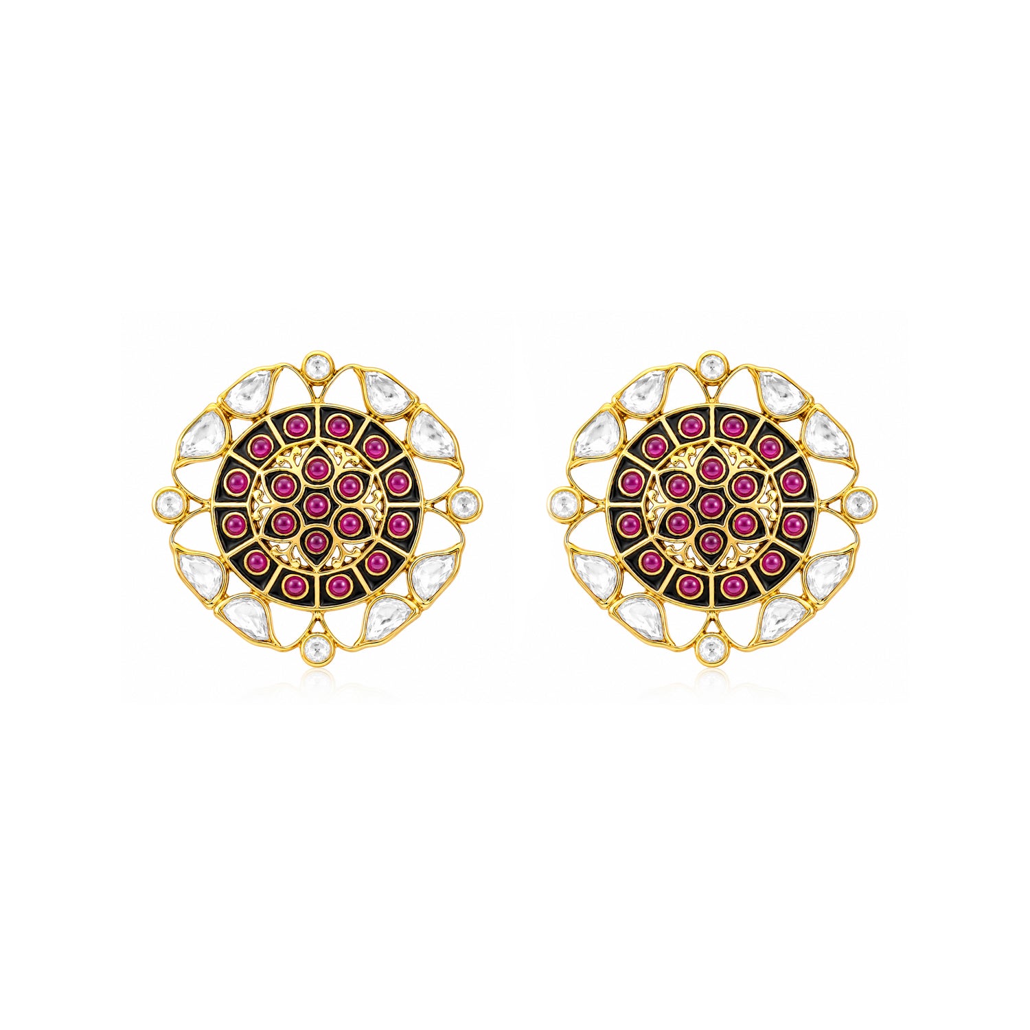 Divine Om Heritage 925 Sterling Silver Spiritual Earrings