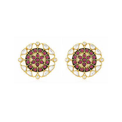 Divine Om Heritage 925 Sterling Silver Spiritual Earrings