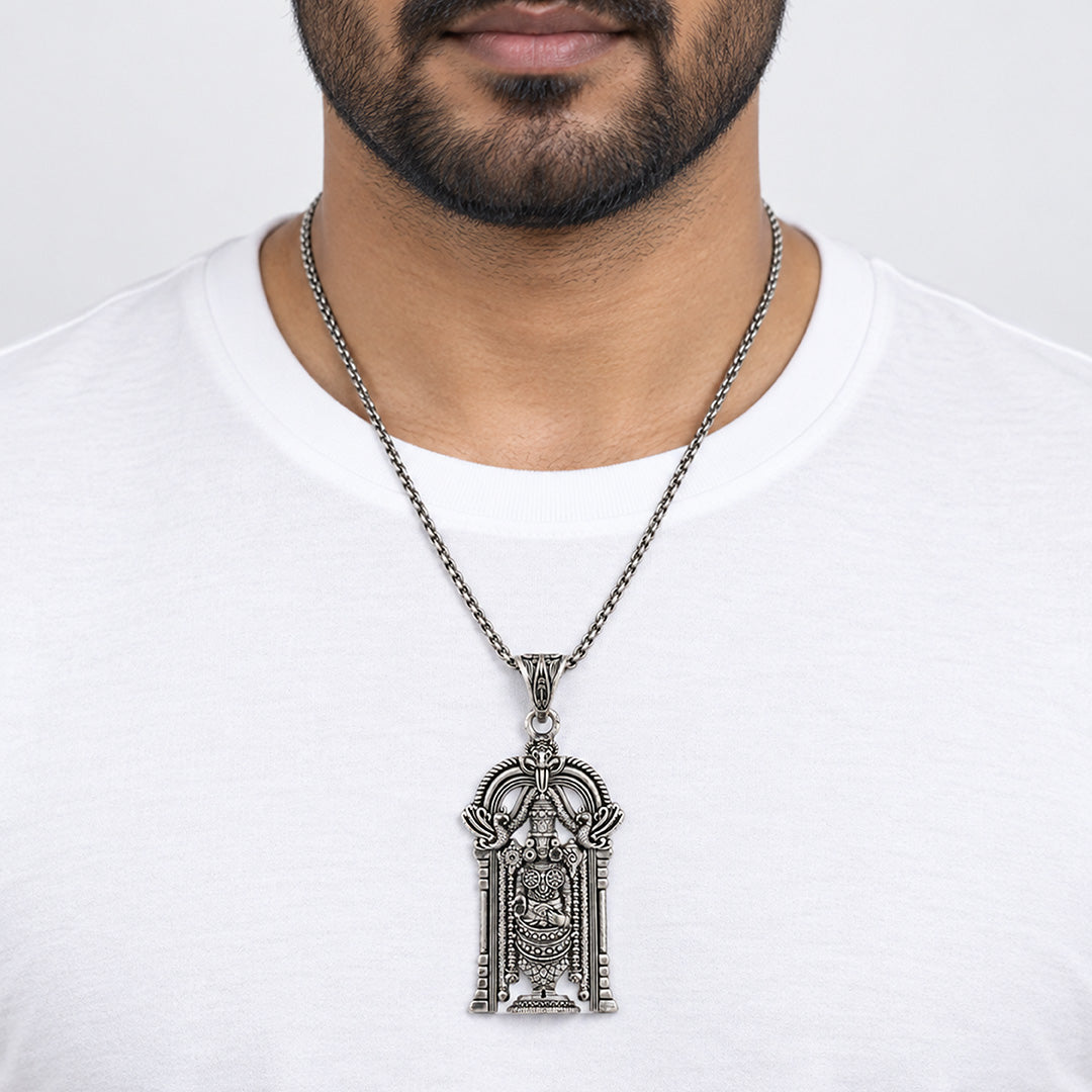 Divine Tirupati Balaji Lord Venkateswara Sterling Silver