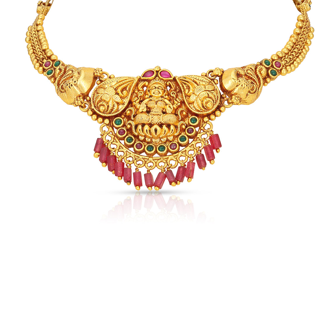 Divine Deity Bead Drop Temple 925 Sterling Silver Necklace for Women