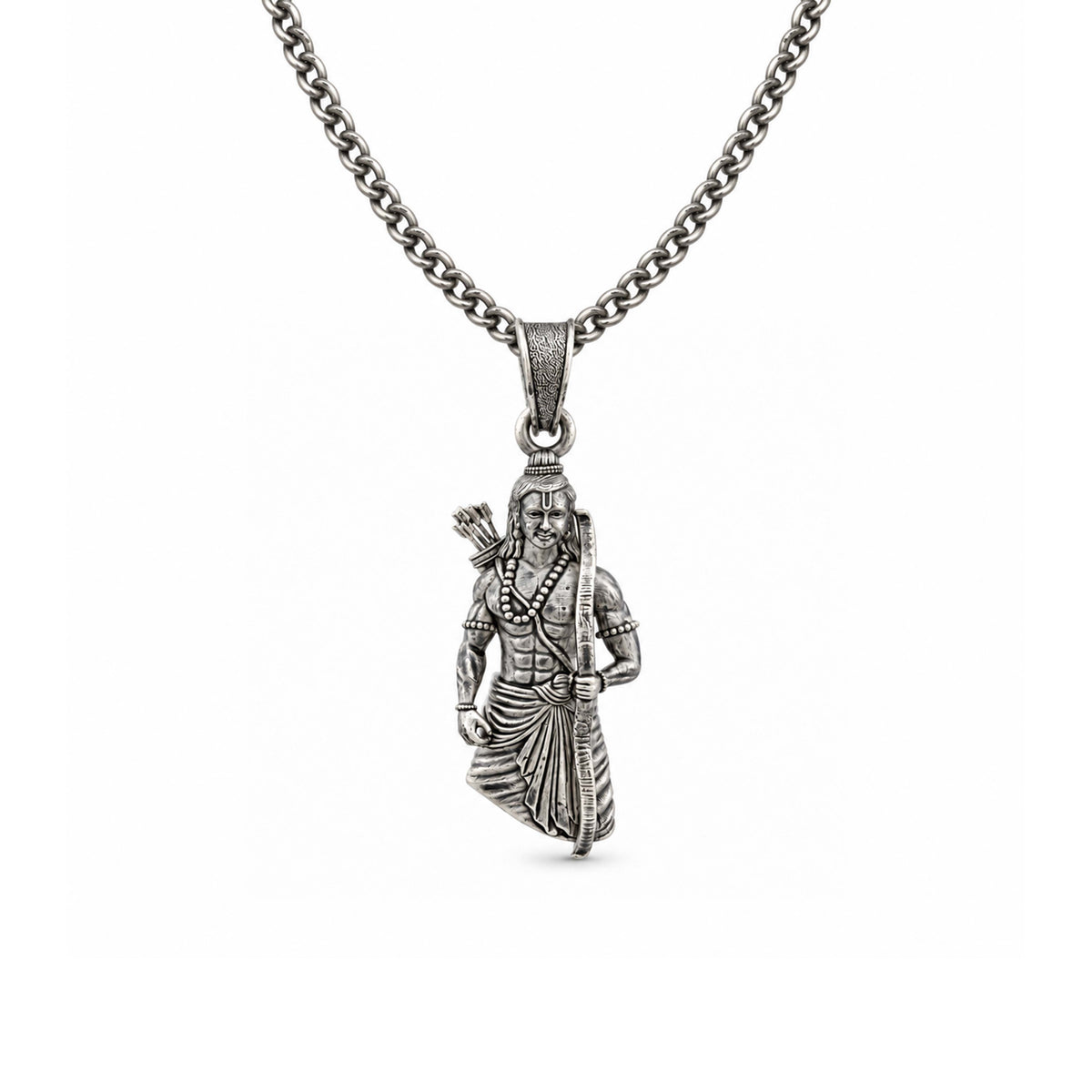 Divine Kodanda Rama Lord Shri Ram Sterling Silver Pendant