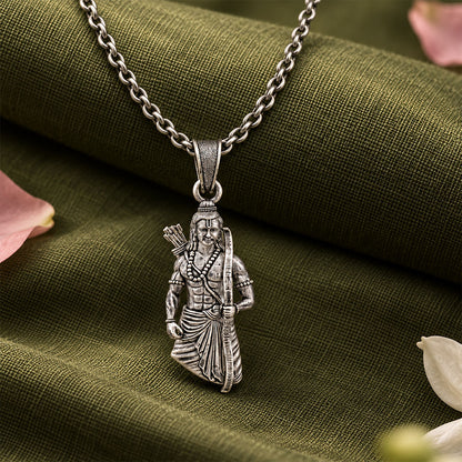 Divine Kodanda Rama Lord Shri Ram Sterling Silver Pendant