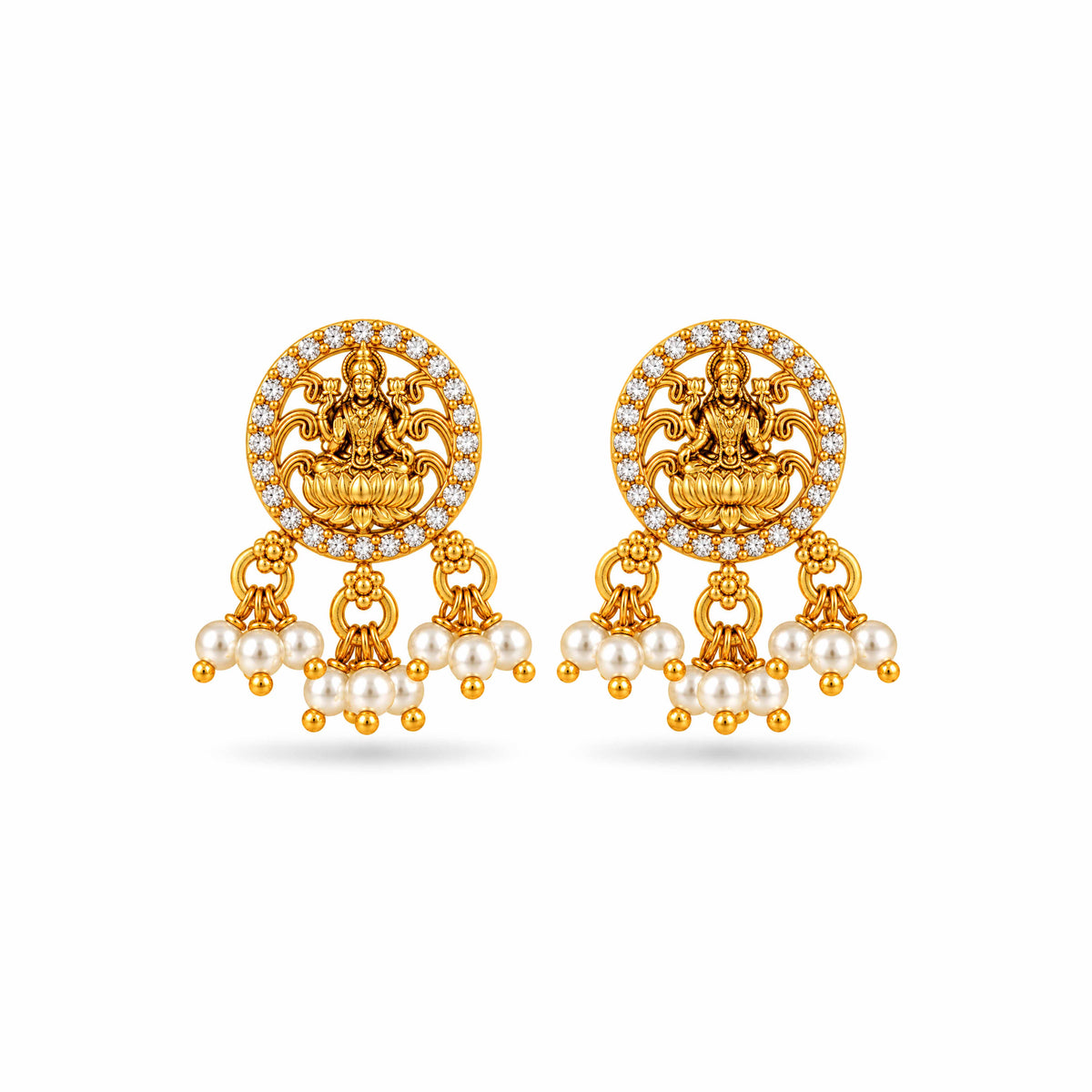 Divine Lakshmi Devotion Sterling Silver Earring