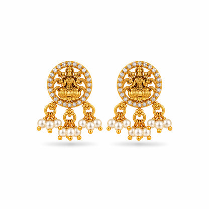 Divine Lakshmi Devotion Sterling Silver Earring