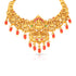 Divine Lakshmi Peacock Coral Drop 925 Sterling Silver Necklace for Women