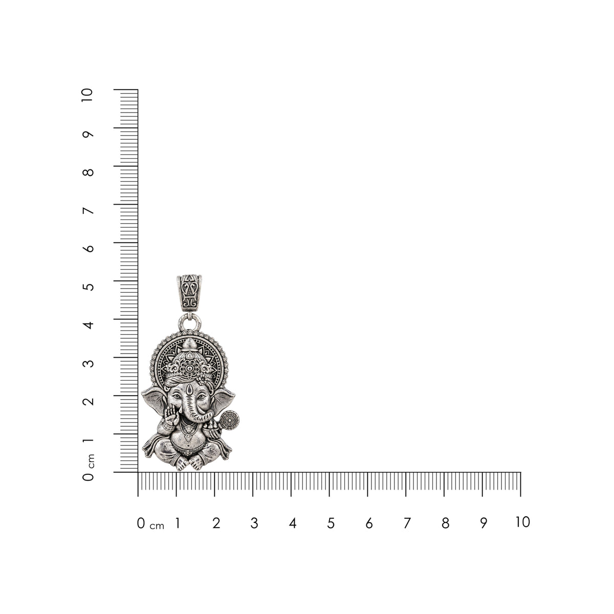 Divine Lambodara Lord Ganesha Sterling Silver Pendant
