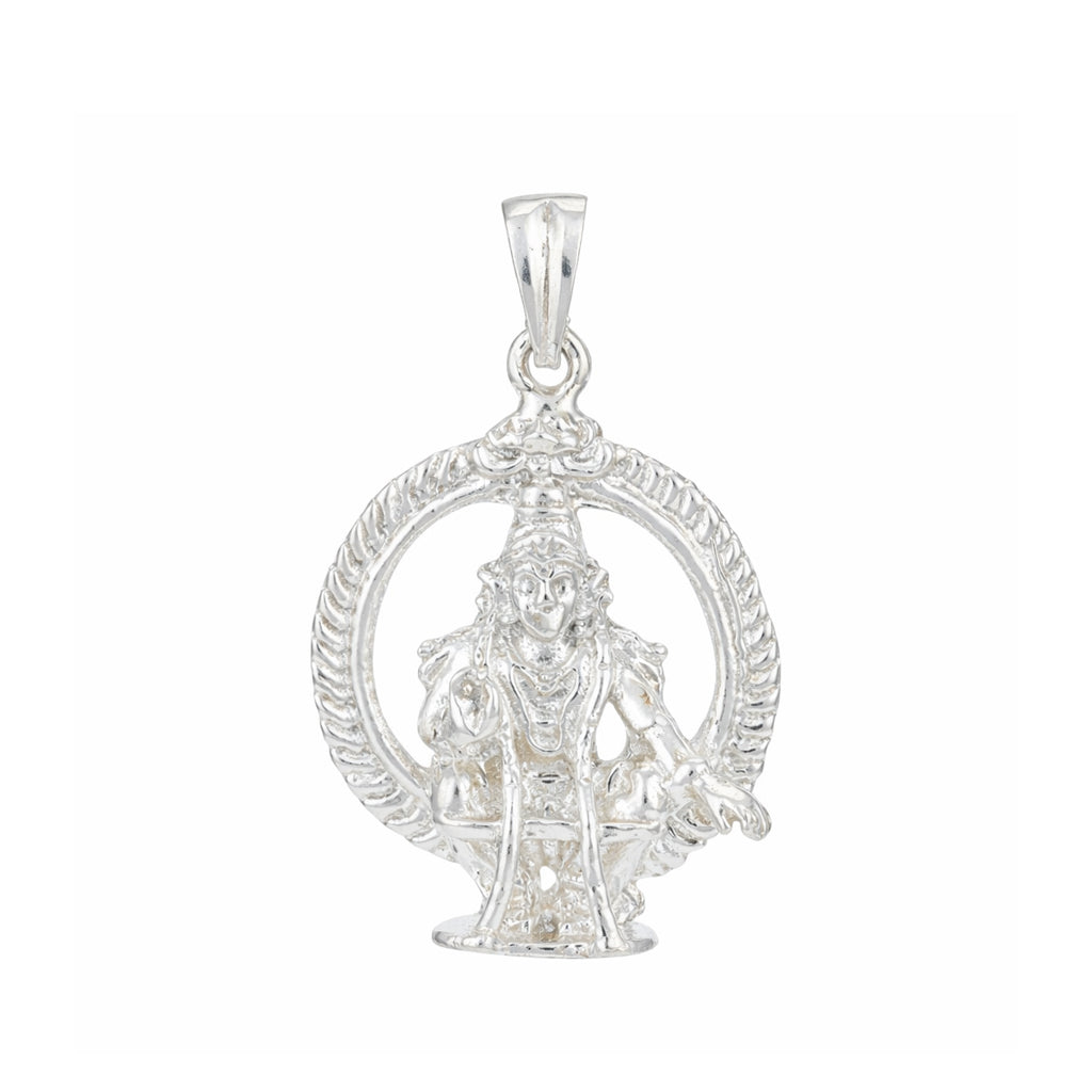 Divine Lord Ayyappa 925 Sterling Silver Pendant
