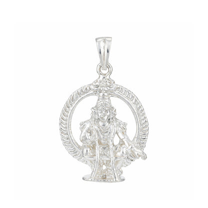 Divine Lord Ayyappa 925 Sterling Silver Pendant