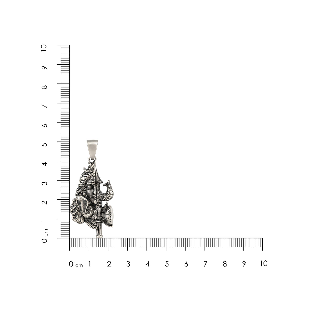 Divine Mahadev Half Face Lord Shiva Sterling Silver Pendant