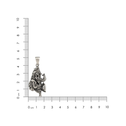 Divine Mahadev Half Face Lord Shiva Sterling Silver Pendant