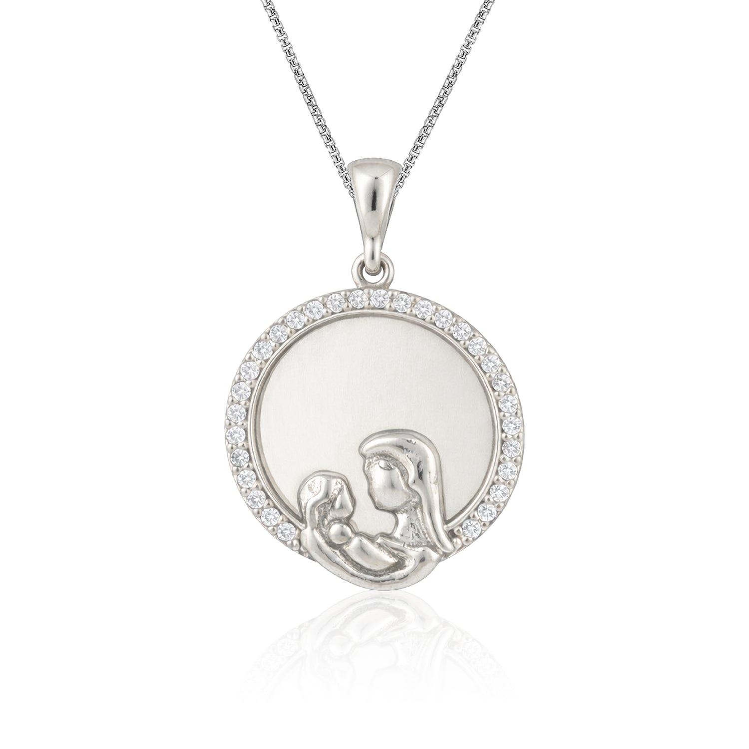Divine Mother 925 Sterling Silver Blessing Pendant
