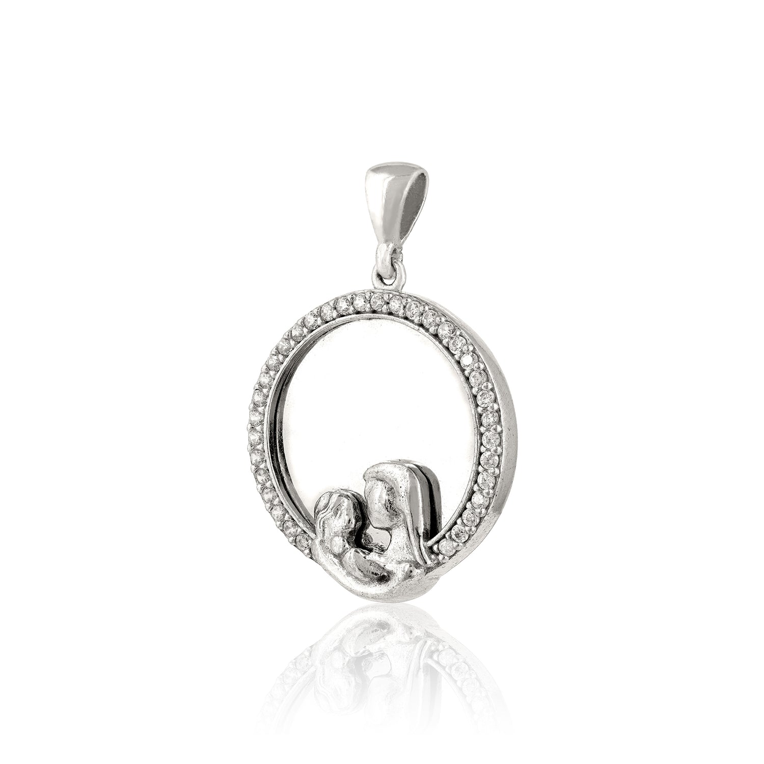 Divine Mother 925 Sterling Silver Blessing Pendant