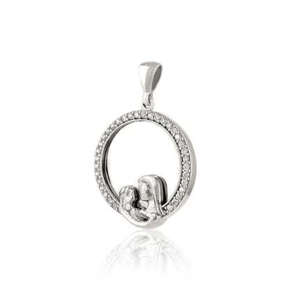 Divine Mother 925 Sterling Silver Blessing Pendant