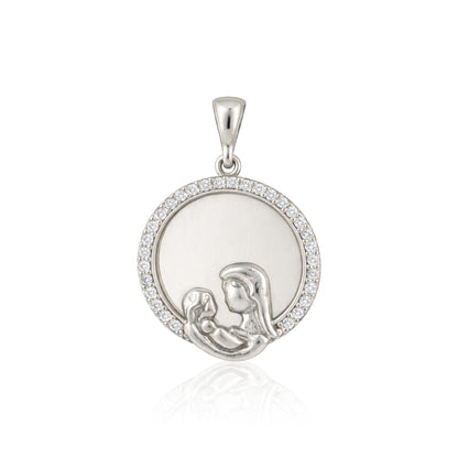 Divine Mother 925 Sterling Silver Blessing Pendant