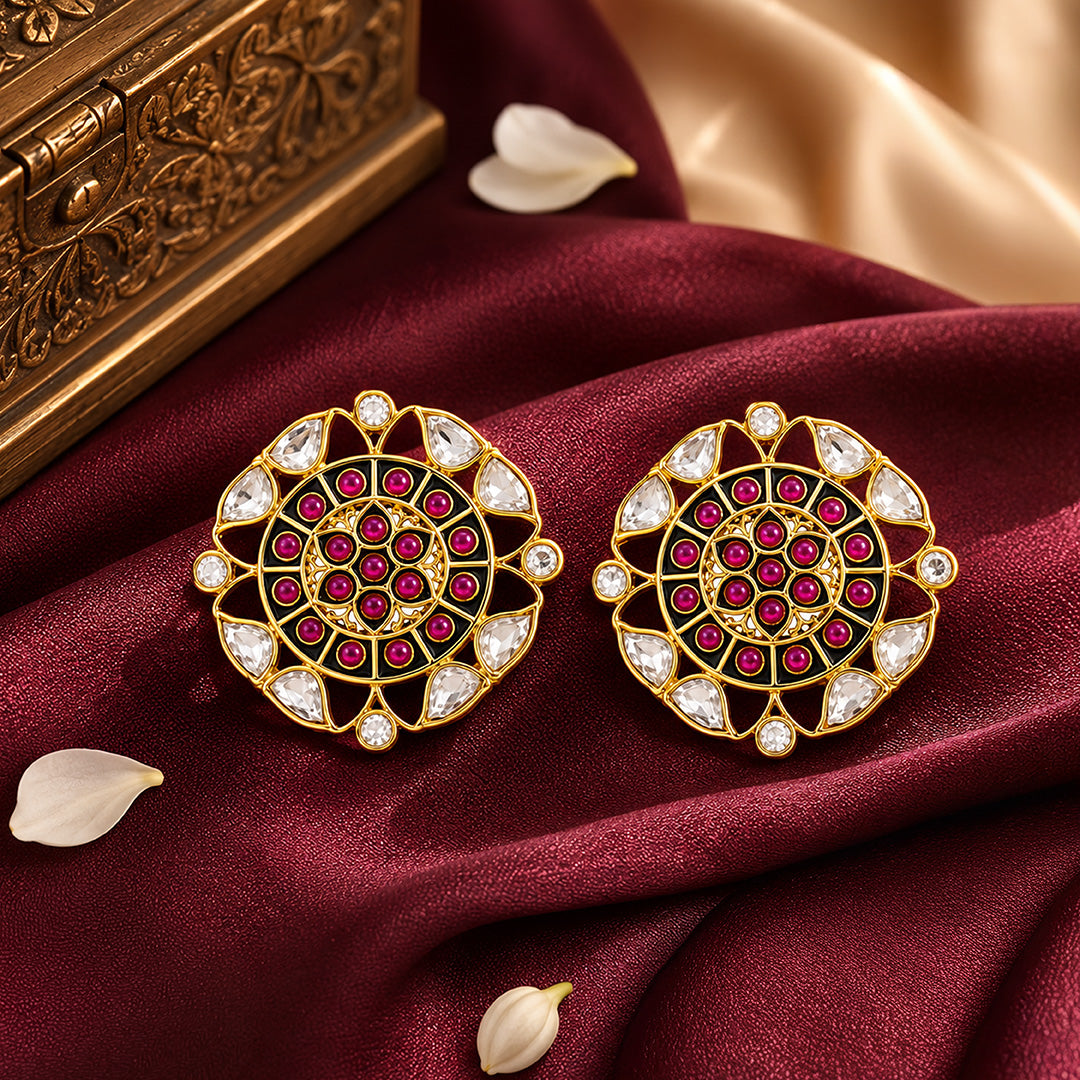 Divine Om Heritage 925 Sterling Silver Spiritual Earrings