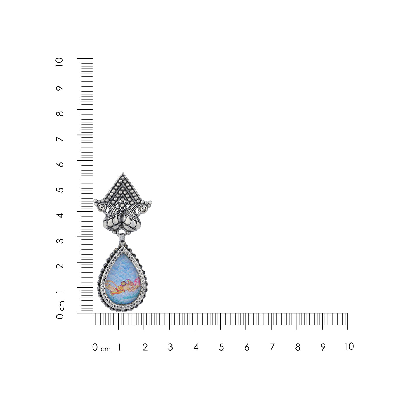 Divine Peacock Hanumaan 925 Sterling Silver Earring