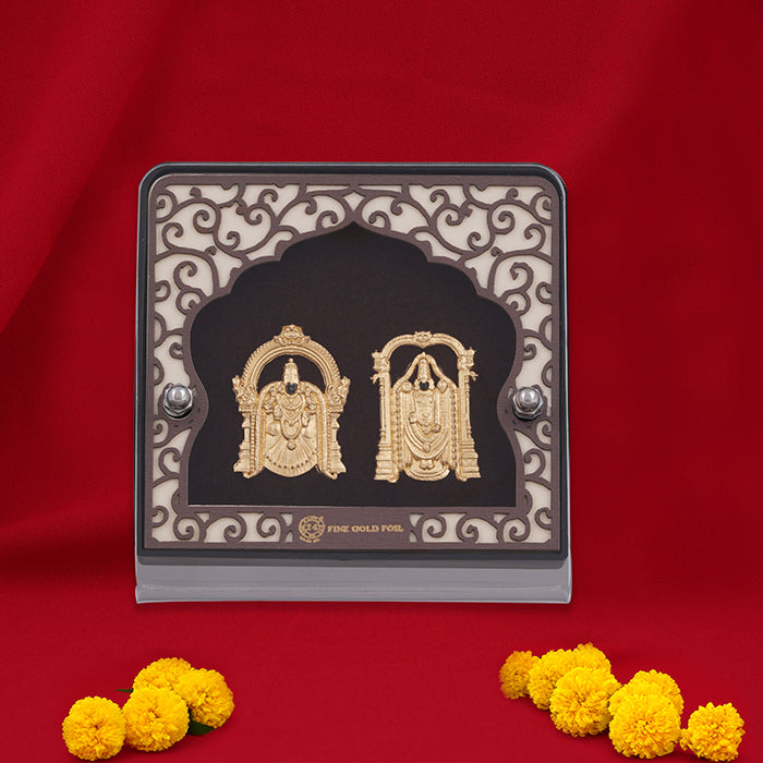 Divine Perumal Padmavathy Amman Fine Gold Photo Frame