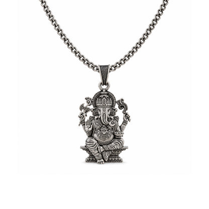 Divine Siddhivinayak Lord Ganesha Sterling Silver Pendant