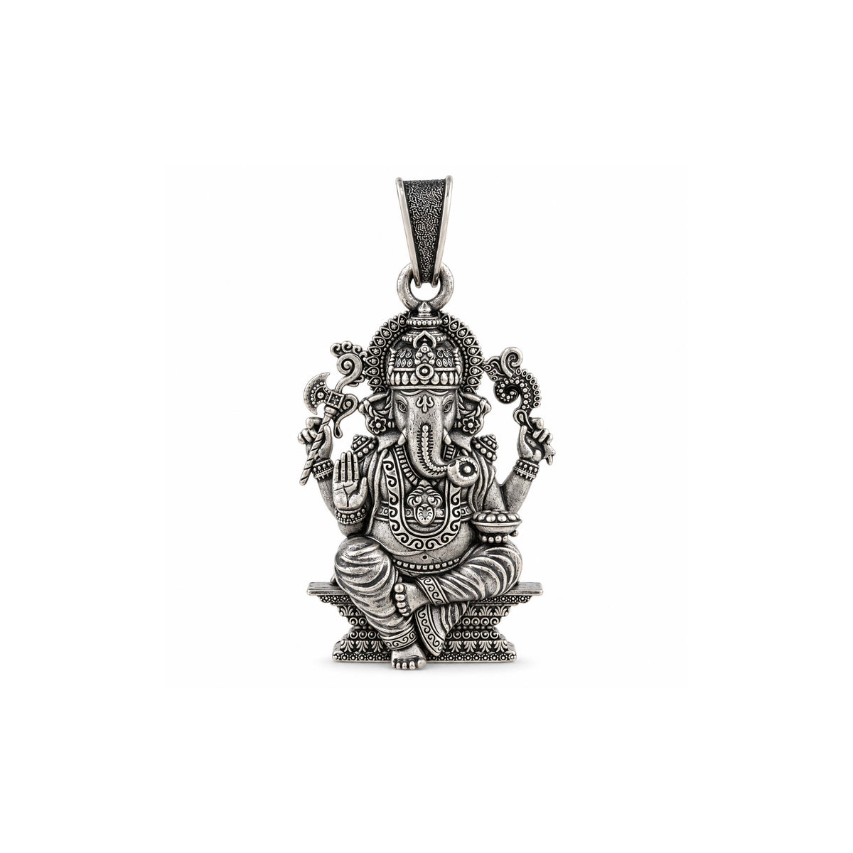 Divine Siddhivinayak Lord Ganesha Sterling Silver Pendant