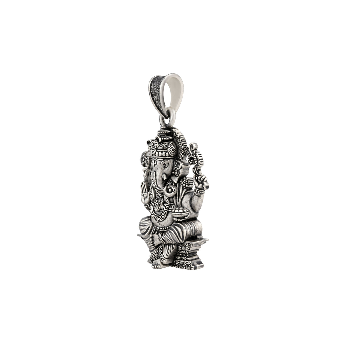 Divine Siddhivinayak Lord Ganesha Sterling Silver Pendant