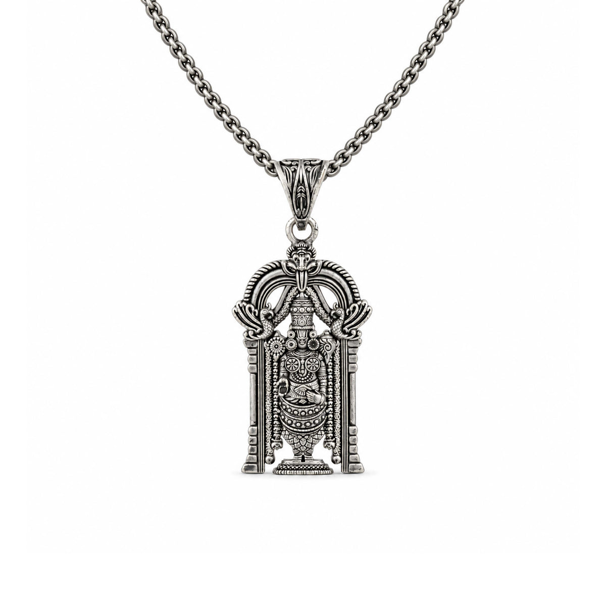 Divine Tirupati Balaji Lord Venkateswara Sterling Silver