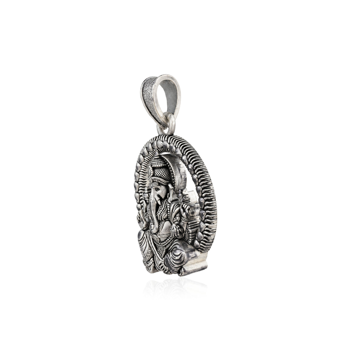 Divine Vighnaharta Lord Ganesha Sterling Silver Pendant