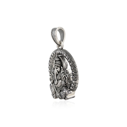 Divine Vighnaharta Lord Ganesha Sterling Silver Pendant