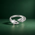 Dolphin Embrace 925 Silver Open Ring