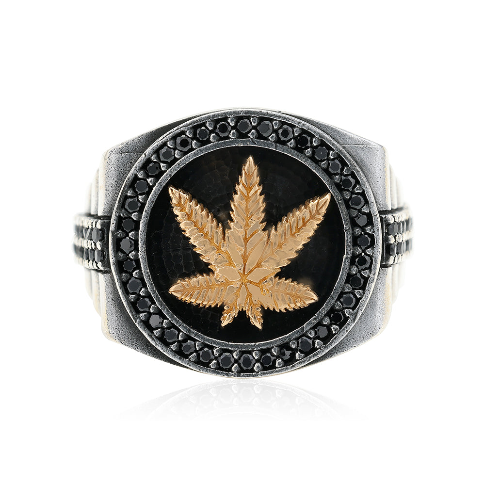 925 Dominion Hemp Oxidised Sterling Silver Ring