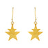 Double Aligned Stars 925 Gold Plated Hoop Earrings
