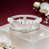 Double Layer Butterfly Pearl Silver Ring